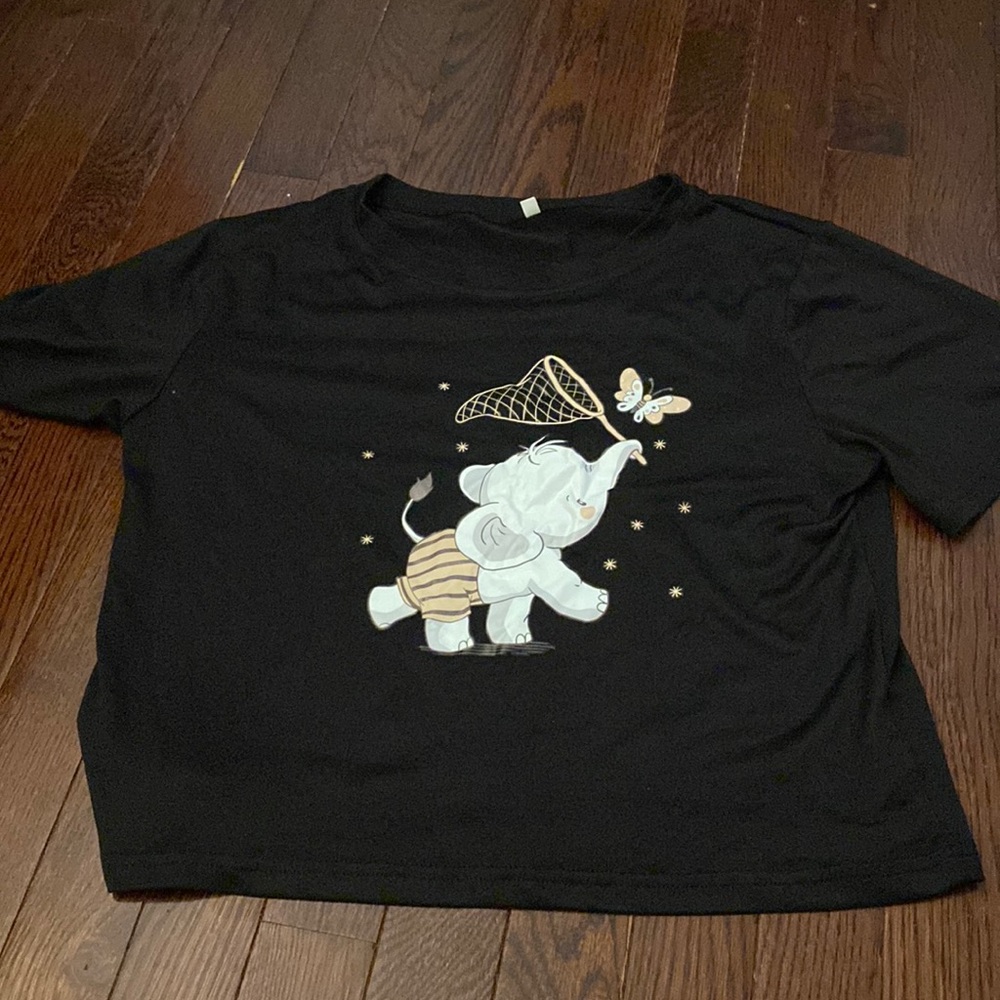 Elephant print pajama shirt